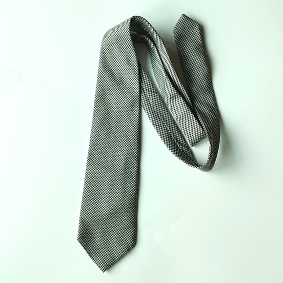 Polo by Ralph Lauren blue and tan patterned silk tie - Picture 1 of 6